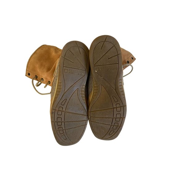 Sperry Boots Top Sider Womens Sz 7.5 M Hikerfish Tan Suede Leather Lace Up - Picture 5 of 6
